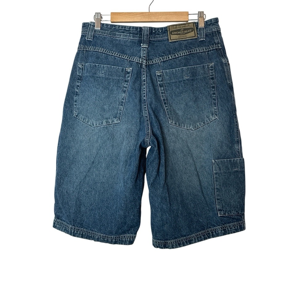 Vintage 90s Y2k Anchor Blue Jean Shorts Mens Size‎ 33 Denim Baggy Grunge